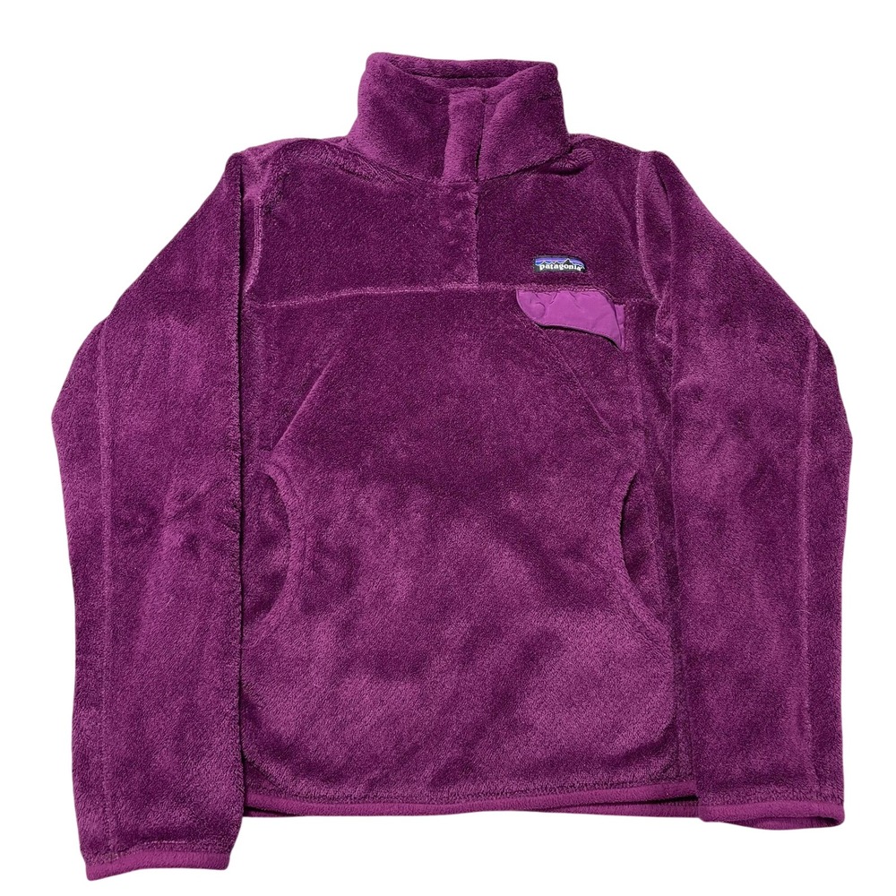 Patagonia Jacket Womens Small Purple Polartec Fleece Snap-T Pullover Outdoor